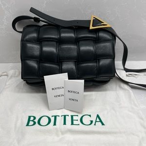 Bottega Veneta Padded Cassette-Black and Gold